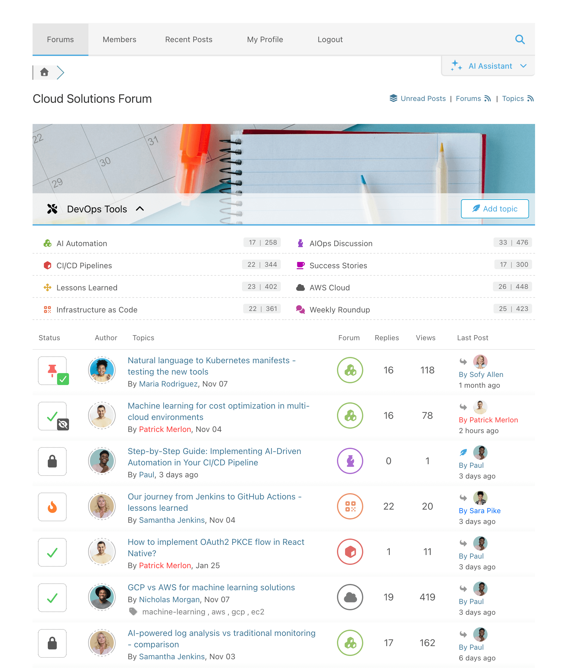 wpForo Threaded layout
